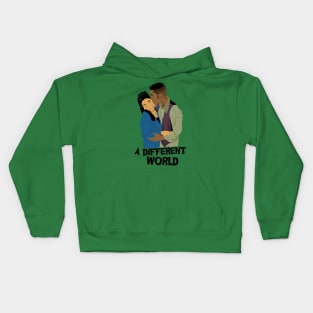 black romantic kiss different world Kids Hoodie